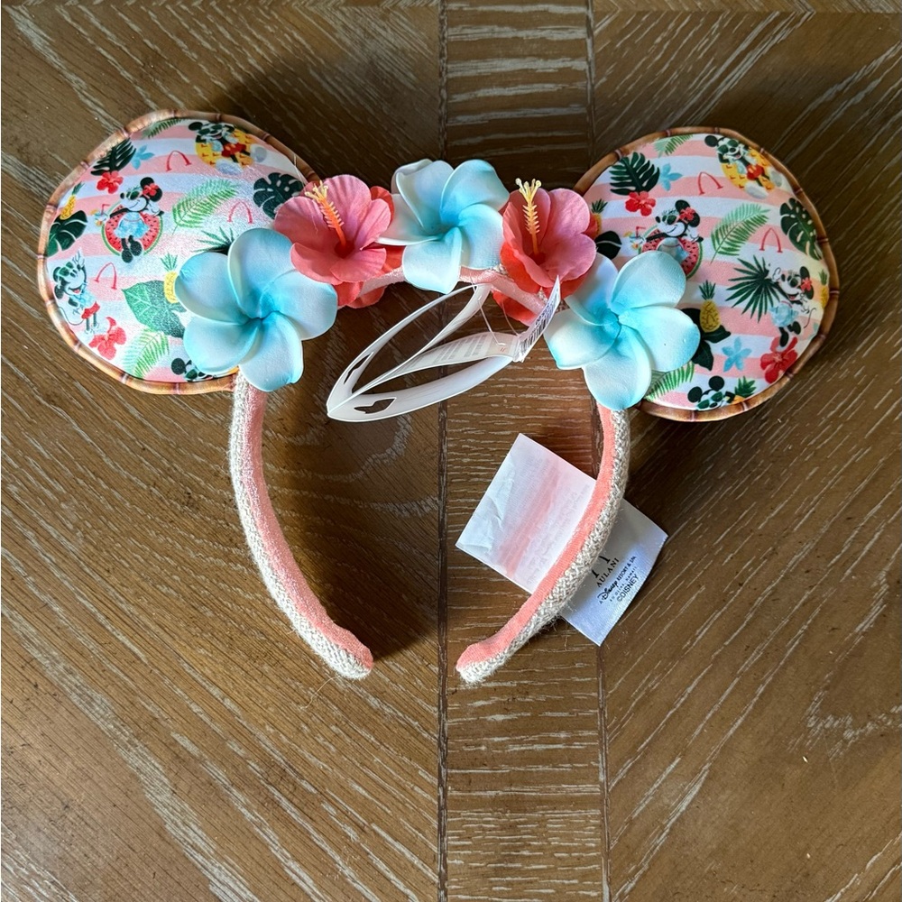 Disney Aulani Floral Minnie Ears Headband